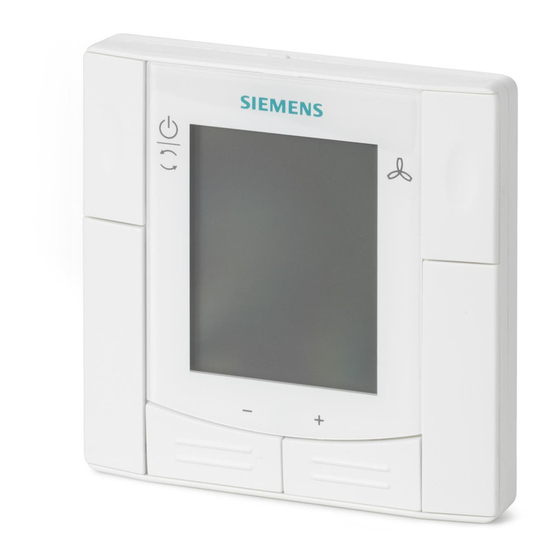 Siemens RDF600 Operating Instructions