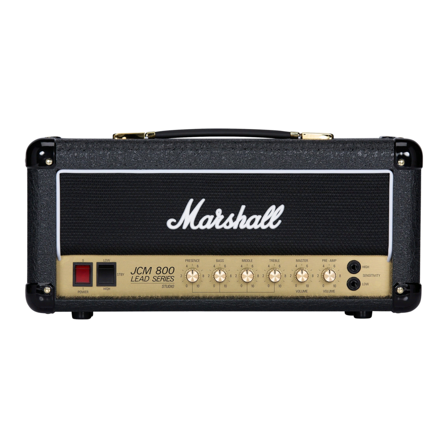 Marshall Amplification JCM800 Series Product Catalogue