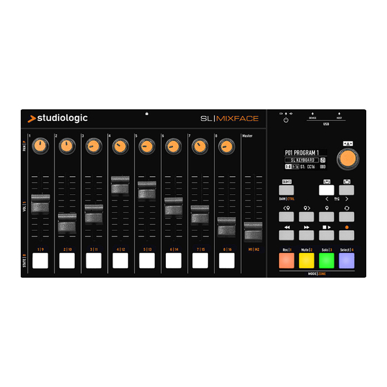 Studiologic SL Mixface User Manual