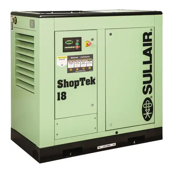 Sullair ShopTek ST18 Operation & Maintenance Manual