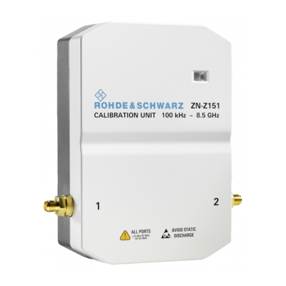 Rohde & Schwarz ZN-Z15 Series User Manual