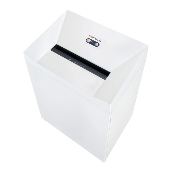 HSM Pure 740 Operating Instructions Manual