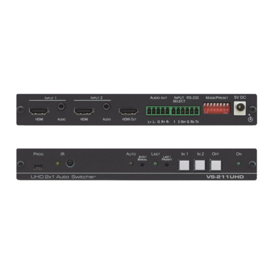 Kramer VS-211UHD Quick Start Manual