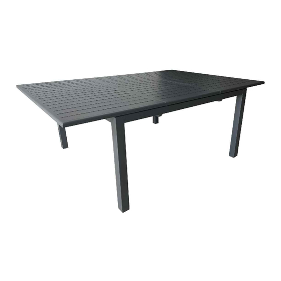 Proloisirs TABLE GENES 140/200x140x74cm Assembling Instructions