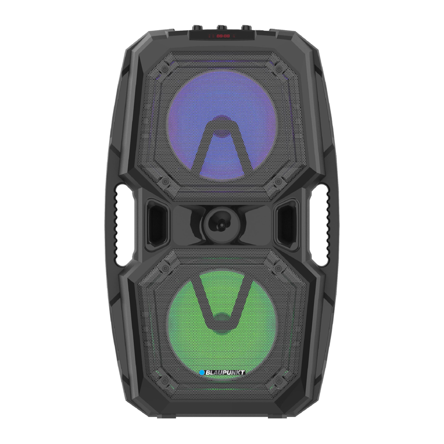 User Manuals: Blaupunkt BP1838 Bluetooth Party Speaker