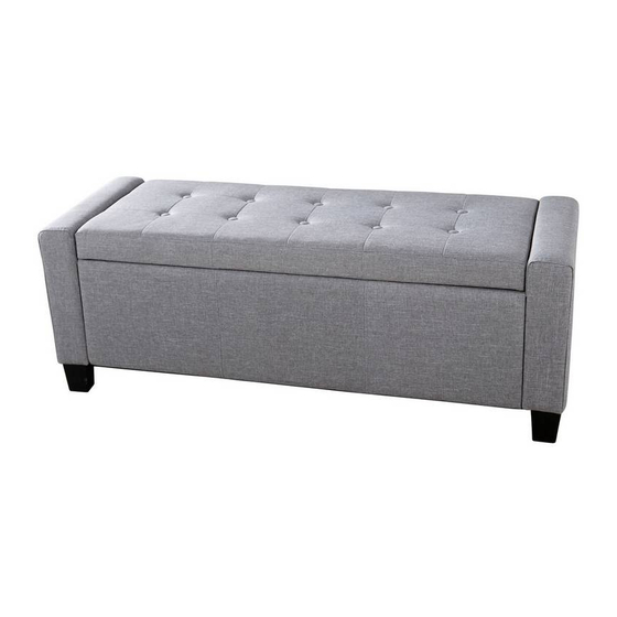 GFW VERONA OTTOMAN STORAGE BENCH Assembly Instructions Manual