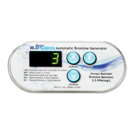 Clearwater Spas Genesis Blu Fusion Manual