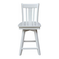 Unfinished Furniture Of Wilmington 24 IN SAN REMO SWIVEL STOOL S-102SW Assembly Instructions
