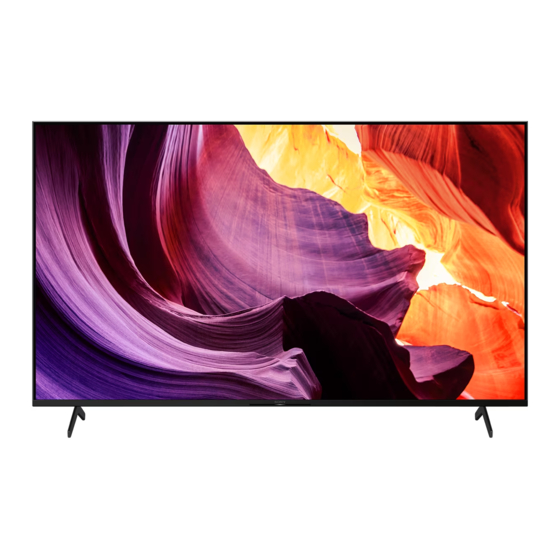 Sony BRAVIA KD-85X80K Setup Manual