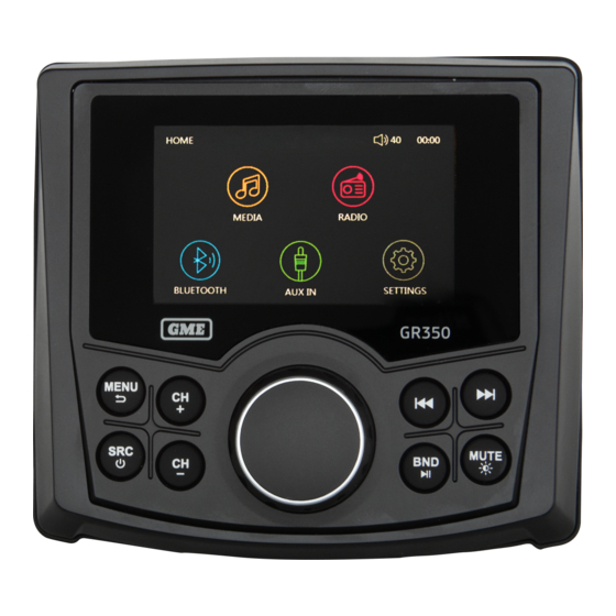GME GR350BT Quick Start Manual