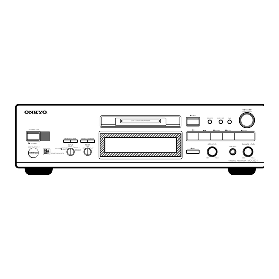 Onkyo MD-2521 Instruction Manual