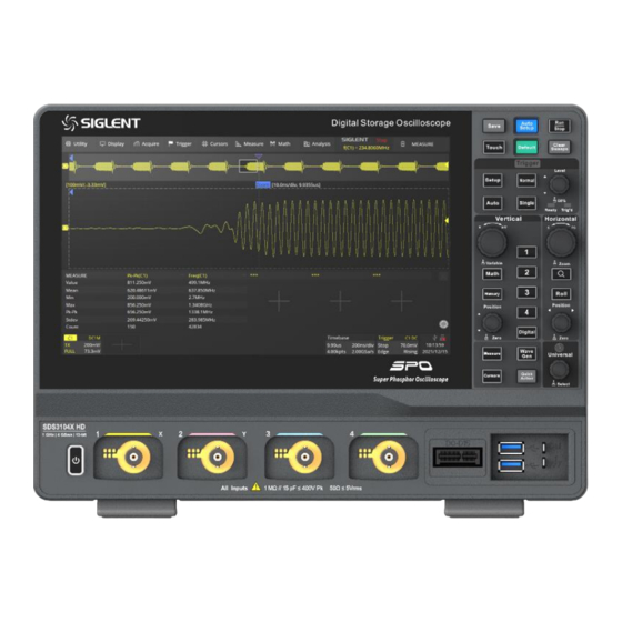 SIGLENT SDS3000X HD Series User Manual