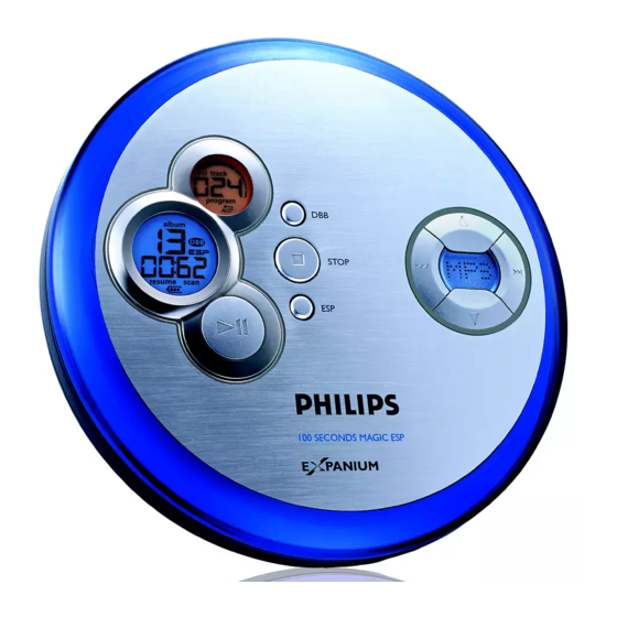 Philips eXp2461 - eXpanium CD / MP3 Player Manual