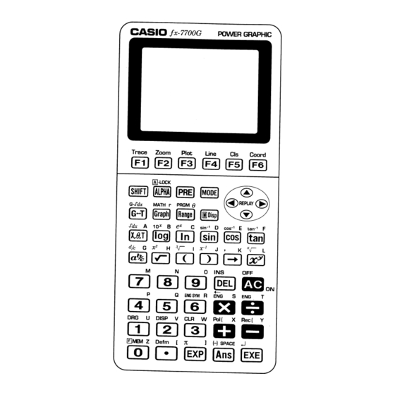Casio fx-7700G Owner's Manual