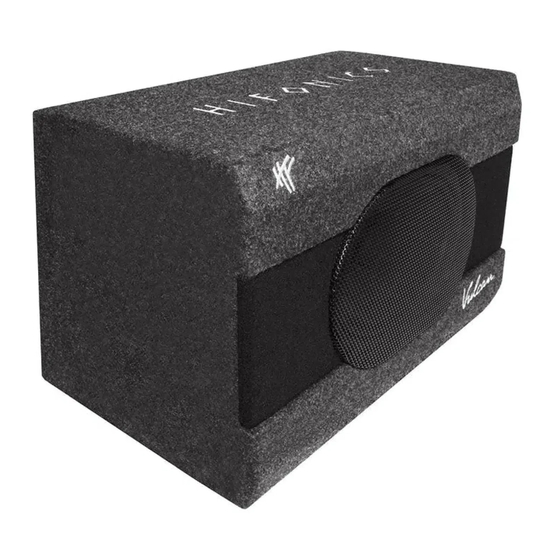 Hifonics VULCAN VX Series User Instructions