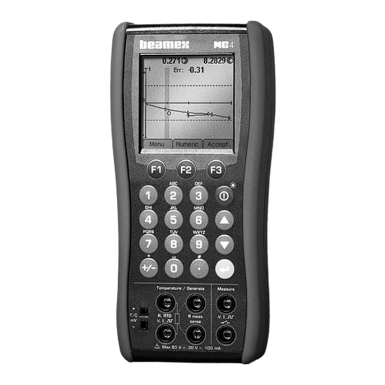 BEAMEX MC4 User Manual
