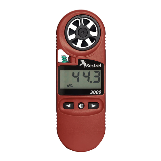 Kestrel 3000 Pocket Weather Instruction Manual