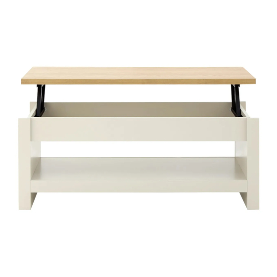 GFW LANCASTER LIFT UP COFFEE TABLE Assembly Instructions Manual