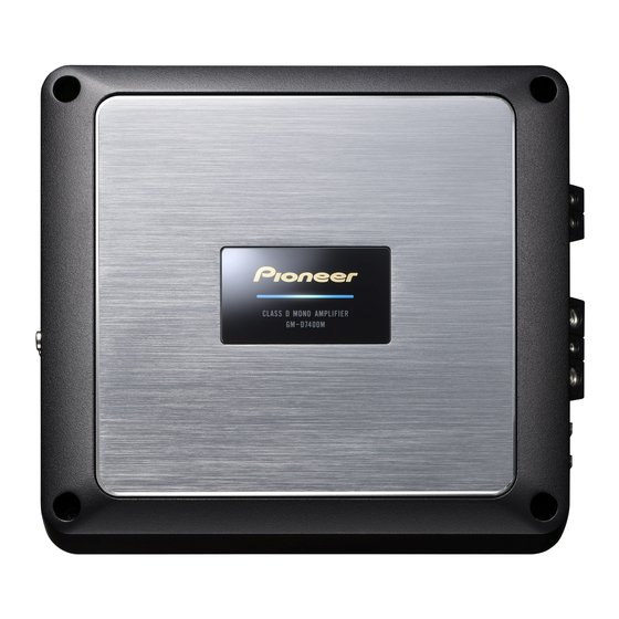 PIONEER GM-D7400M OWNER'S MANUAL Pdf Download | ManualsLib