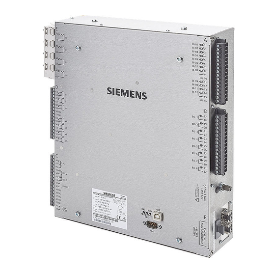 Siemens SIPROTEC 7SC805 Manual