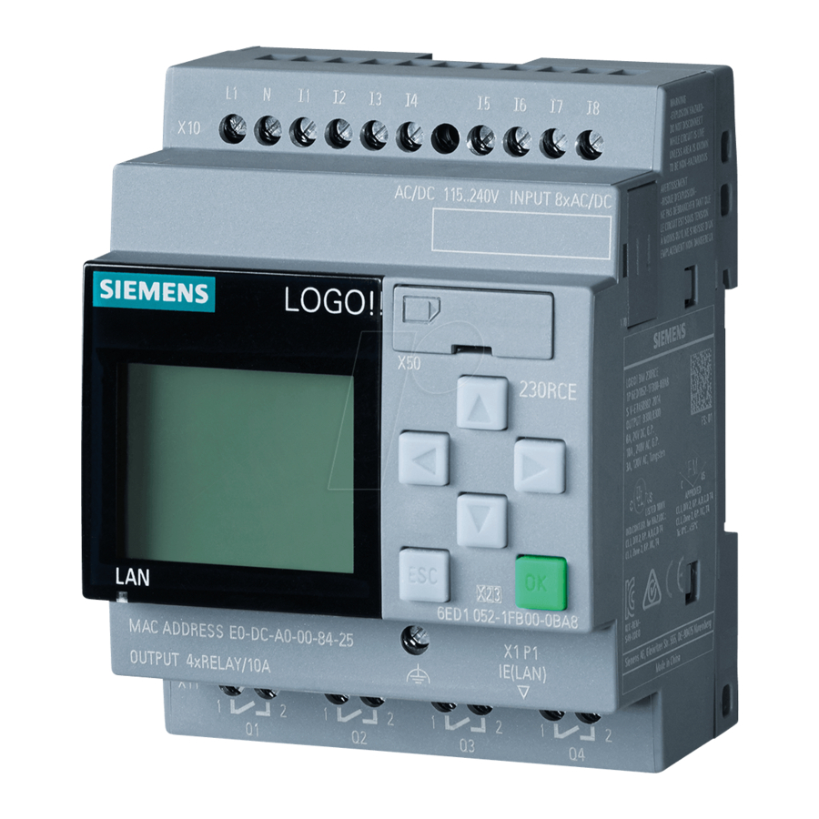 Siemens LOGO! 8 Manuals