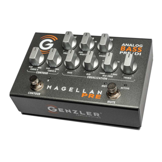 GENZLER MAGELLAN PRE Owner's Manual