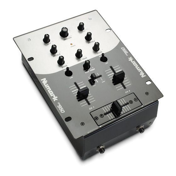 Numark DM950 Quick Start Owner's Manual