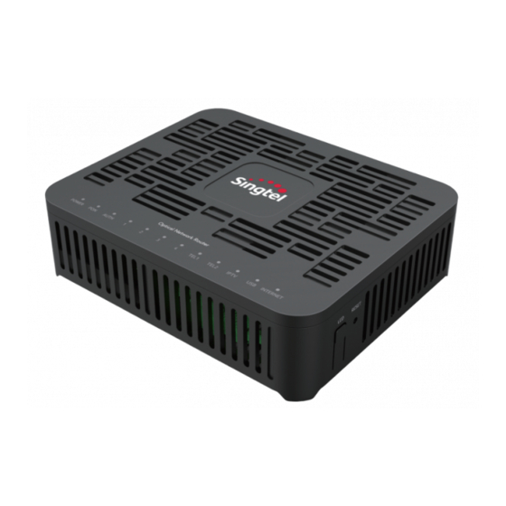SingTel Optical Network Router Quick Installation Manual