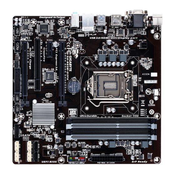 Gigabyte GA-B85M-D3PH User Manual