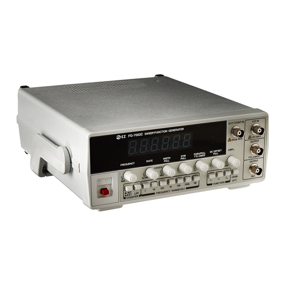 EZ Digital FG-7002C Function Generator Manuals