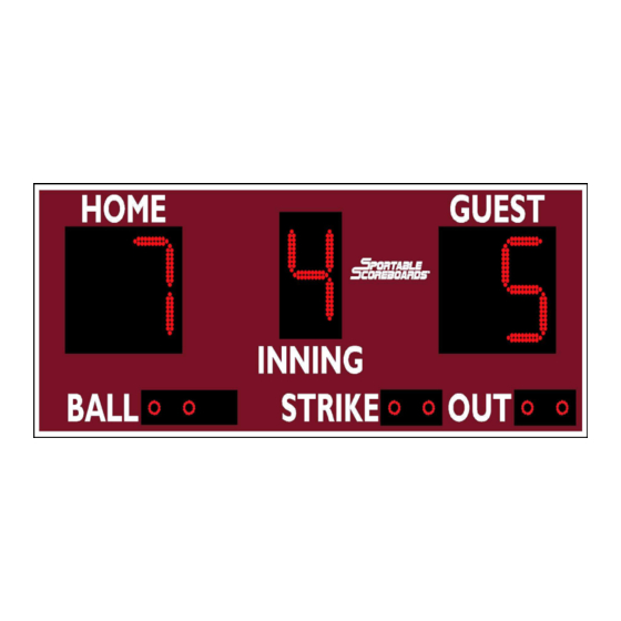 Sportable Scoreboards 3308LED Operating Instructions Manual