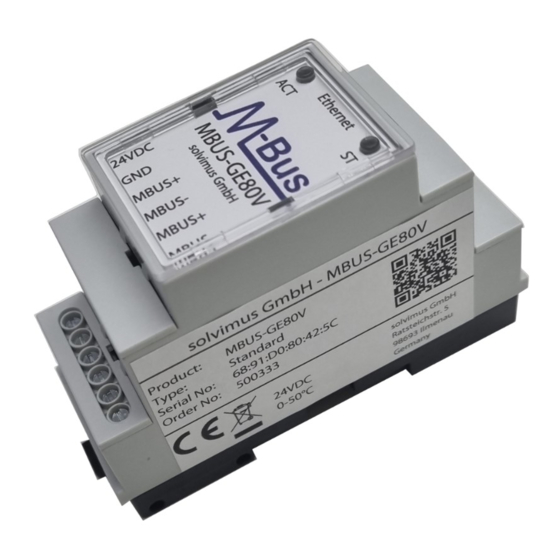 Solvimus MBUS-GEV User Manual