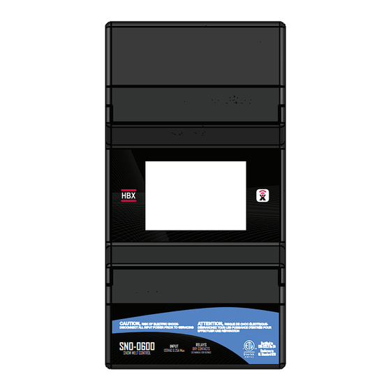 HBX SNO-0600 Installation Manual