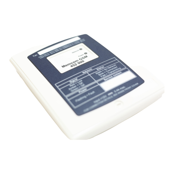 Memco Memcom GSM 452 850 Installation Manual