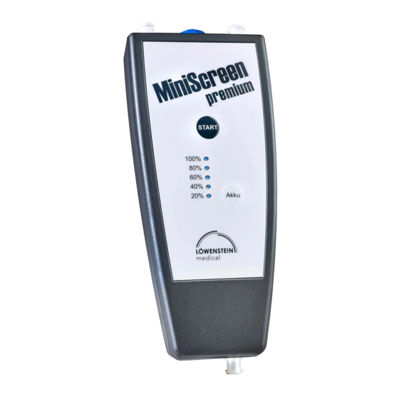 Lowenstein Medical MiniScreen plus Description And Instructions For Use