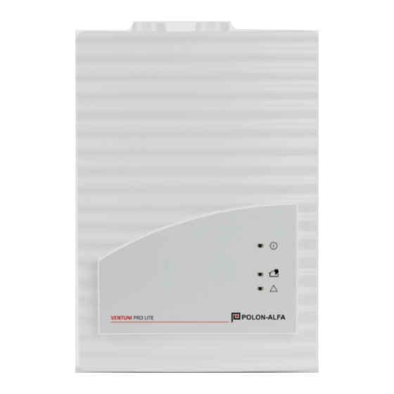 Polon-Alfa VENTUM PRO/a Full Configuration, Status And Monitoring User Manual