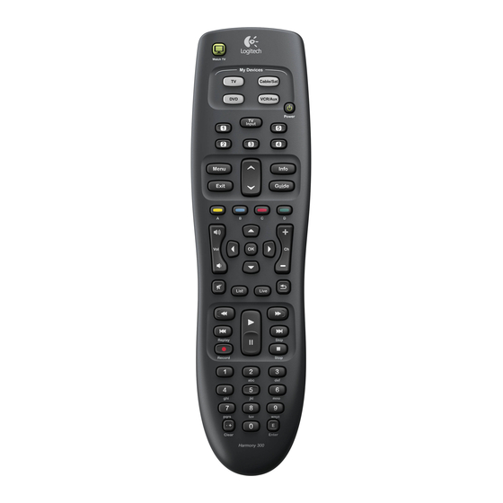 Logitech Harmony 300 Getting Started Manual