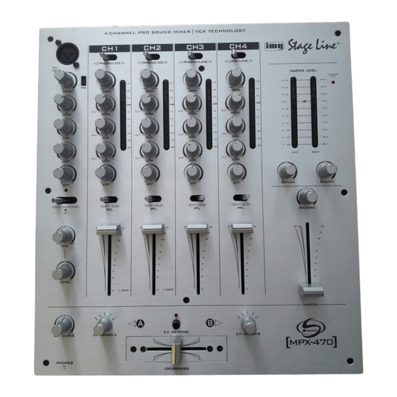 IMG STAGE LINE MPX-470 B Instruction Manual