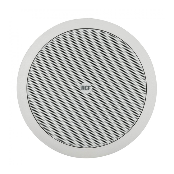RCF PL60 Installation And Operation Manual