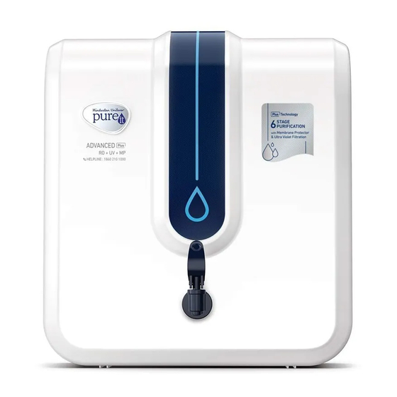 Pureit Advanced RO plus MF Instruction Manual