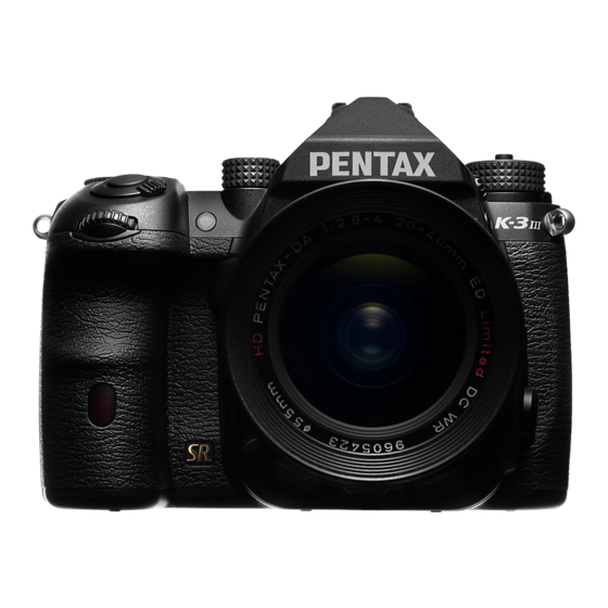 Ricoh Pentax K-3 III Operating Manual