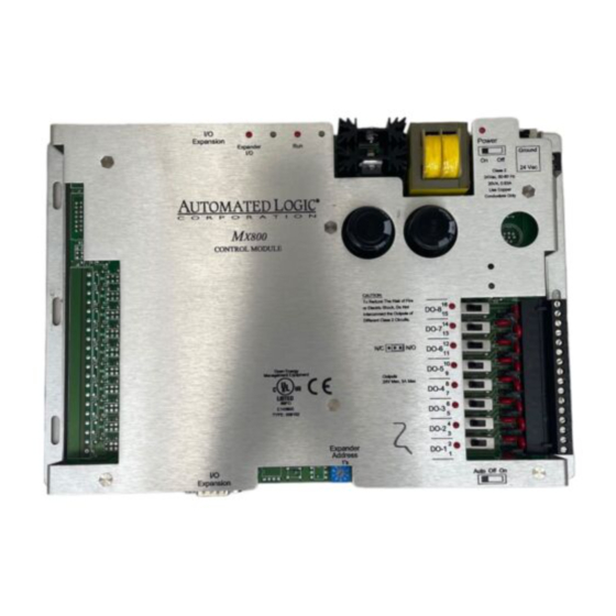 Automated Logic MX800 Technical Instructions