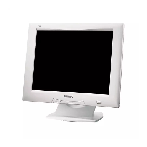 Philips 170B 17-inch LCD Monitor Manuals