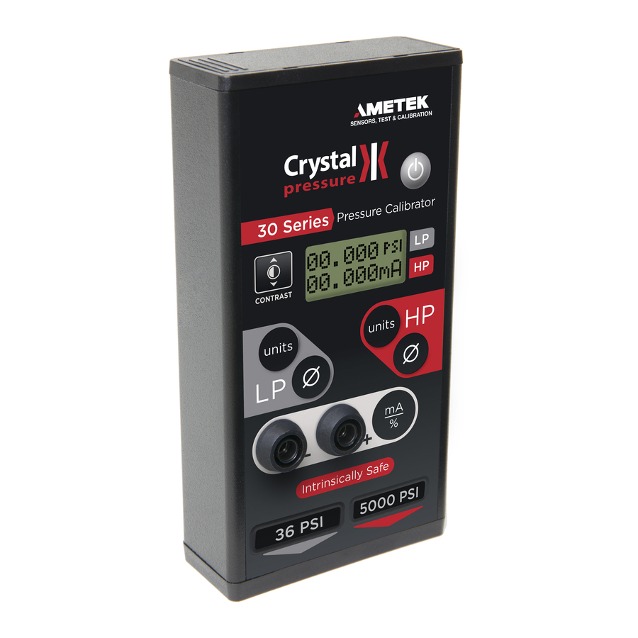 Crystal Pressure 30 Series Manuals