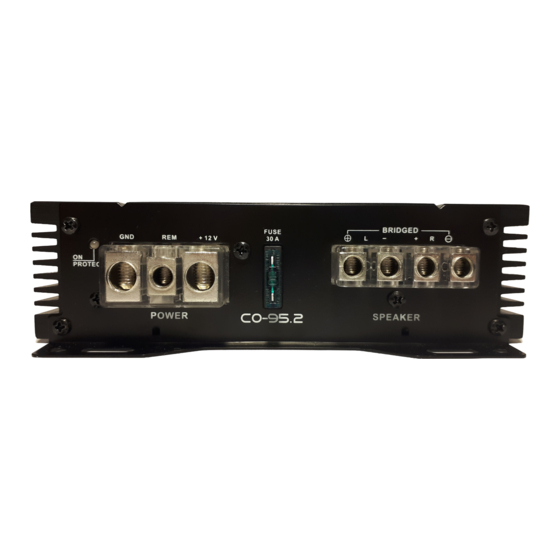 Audio System C0-95.2 Owner's Manual
