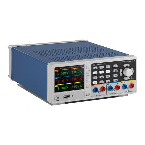 Rohde & Schwarz R&S NGC100 Series Getting Started