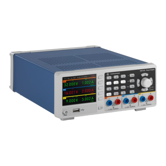 Rohde & Schwarz R&S NGC100 Series User Manual