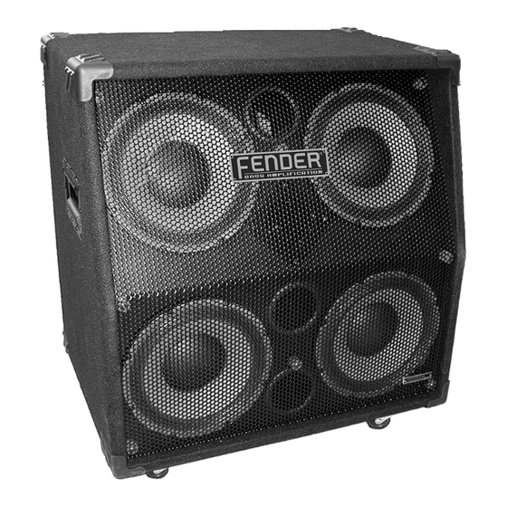 Fender 410 PRO Operating Instructions Manual
