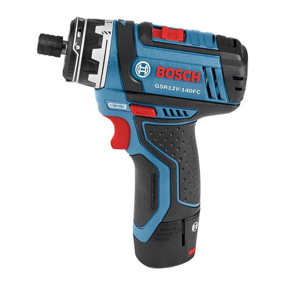Bosch GSR12V-140FCB22 Operating/Safety Instructions Manual