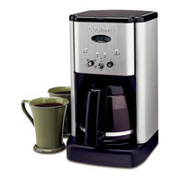 Cuisinart DCC-1200C - Brew Central Programmable Coffeemaker Instruction Booklet